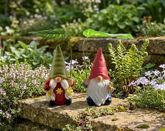 Mini Garden Gnome Statue Cute Resin Dwarf Figurine Micro Decor