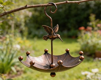 Comedero colgante para pájaros, bebedero para colibríes, decoración de jardín.