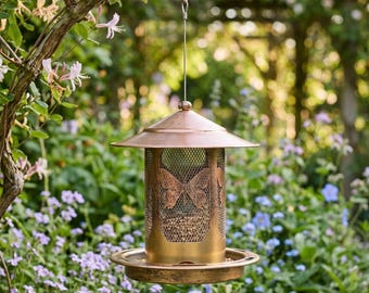 Hanging Metal Bird Feeder Outdoor Garden Decor