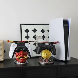 Viking Krieger Gaming Controller Halter Ständer, Teufel Axt Design, Gamer Room Decor