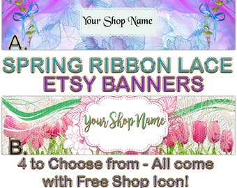 SPRING LACE RIBBON Banners,Colorful Spring Banners,Ribbon Banner,Lace Etsy Banners,Elegant Etsy,Retro Lace,Lime Green,Victorian Etsy