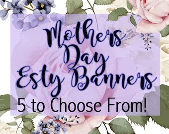 MOEDERDAG Banners, Etsy Moederdag Banners, Vakantie Banner Kleurrijke Moederdag Etsy Banners Elegante Etsy Banner Premade Moederdag