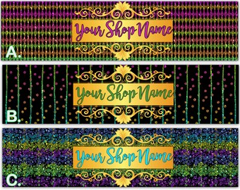 GLITTER GEM ELEGANT Etsy Banners,Sparkly Etsy,Jewelry Shop Banner,Womens Shop Banner,Eye Catching Banner,Holiday,Ebay Store