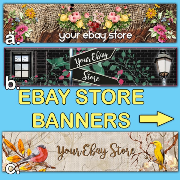 EBAY STORE BANNERS-Premade Ebay Banner-Shop Ebay-Ebay Store-Website-Large Ebay-Elegant Ebay