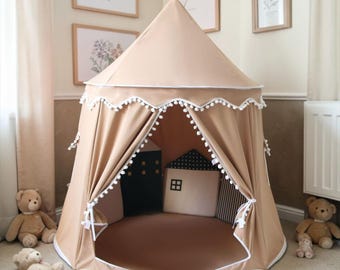 Large Princess Play Tent – Yurt Cottage Indoor Playhouse, Toddler Imagination Toy