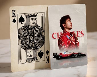 Carta de póker de Charles Leclerc, estilo Old Money, baraja de póker de Charles Leclerc, baraja de póker personalizada, juego de cartas de póker, regalo de cartas de póker, estética de Charles Leclerc