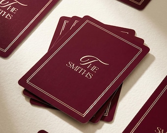 Juego de cartas personalizado para una noche familiar, regalo familiar, juego de póker personalizado, estuche de exhibición para recuerdo de boda, cartulina premium, diseño de lujo