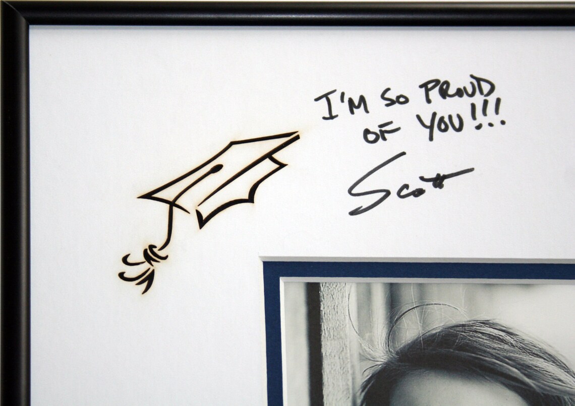 Custom Personalized Graduation Signature Mat and Frame Etsy
