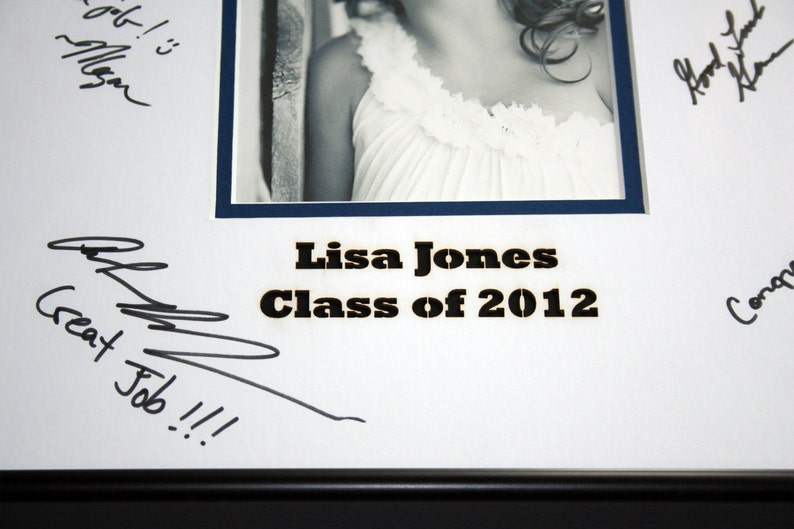 Custom Personalized Graduation Signature Mat and Frame Etsy