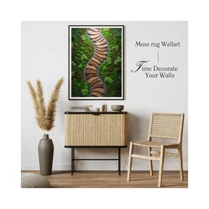 Arte de parede com tapete de musgo, pôster verde sálvia, decoração maximalista, produtos digitais