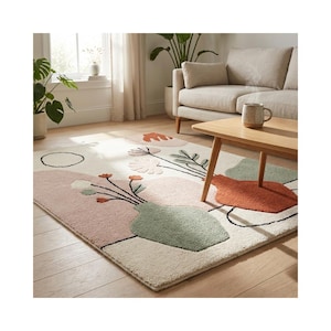 Boho Moss Rug Tufting Pattern Digital Download Set of 2 Printable Templates