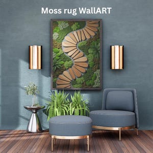 Moosteppich Wandkunst, Salbei Grün Maximalistisches Dekor, Digitales Produkt