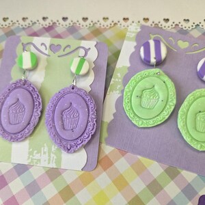 Pendientes Artesanales de Arcilla Polimérica - Colección Pastel Garden Party | Joyería Dulce y Coquette hecha a mano | Regalo Original Mujer