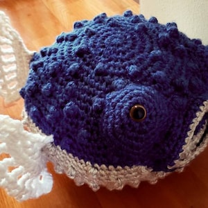 Crochet Pattern Peter the Puffer fish Pillow Amigurumi Pattern, Fish Pillow Crochet Pattern, PDF Tutorial