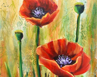 2 Poppies Print