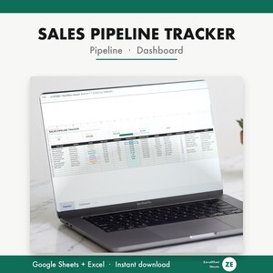 Sales Pipeline Tracker Spreadsheet | Google Sheets + Excel | CRM Deal Tracker | Weighted Forecast | Win Rate Dashboard