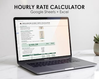 Freelancer Hourly Rate Calculator | Contractor Pricing Spreadsheet | Google Sheets + Excel