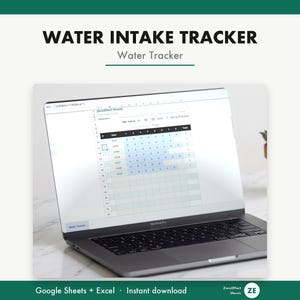 Spreadsheet voor het bijhouden van waterinname | Gepersonaliseerde doelcalculator (Google Sheets + Excel)