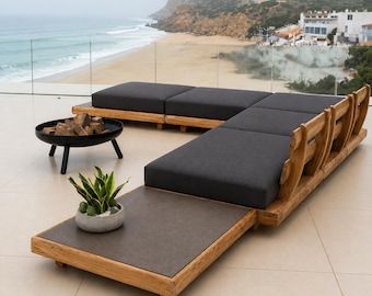 Custom Outdoor Bench Cushion 2 Inch Thick, Gaurika Outdoor Fabric, 3-Year Warranty, Patio Seat Pad