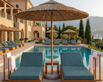 Cojín personalizado para tumbona / Almohadilla exterior impermeable y resistente a la decoloración por rayos UV