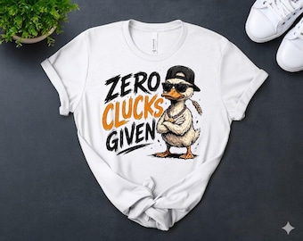 Funny Duck Shirt, Sarcastic Bird Graphic Tee, Animal Pun Novelty Top