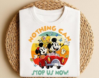 Mickey and Minnie's Runaway Railway Nothing Can Stop Us Now Shirt, Disney Family Vacation Tee, Mickey and Minnie shirt, Disney Trip Gift