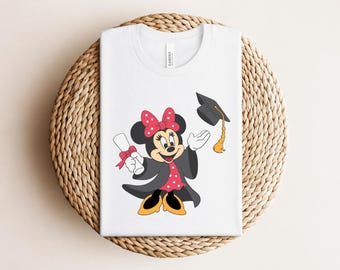 Minnie Mouse Graduation, Disney Class of 2024 Tee, Senior 2025 Gift, Kindergarten Grad Shirt, Preschool Graduation, Disney Trip Shirt