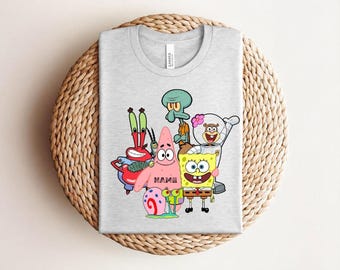 Custom Sponge Birthday Family Shirts | Custom Family T-Shirt-Personalized | Sponge family shirt | bob party | sponge shirt