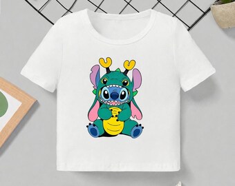 Disney Stitch T Shirt, Stitch Dragon Costume, Lilo and Stitch Tee, Disney World Outfit, Cute Monster Shirt, Kids Stitch Gift