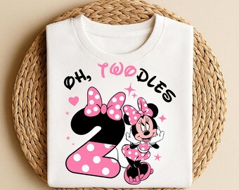 I'm Twodles Shirt, Disney Minnie Birthday Shirt, Disney Birthday Party Shirt, Family Vacation Tee, Two Years Old Shirt, 2nd Birthday Shirt
