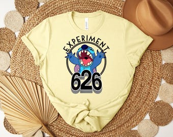 Stitch EXP 626 shirt, Bold Disneyland Trip Outfit, Experiment 626 shirts, Disney Vacation for Boys, Cool Boy's shirt