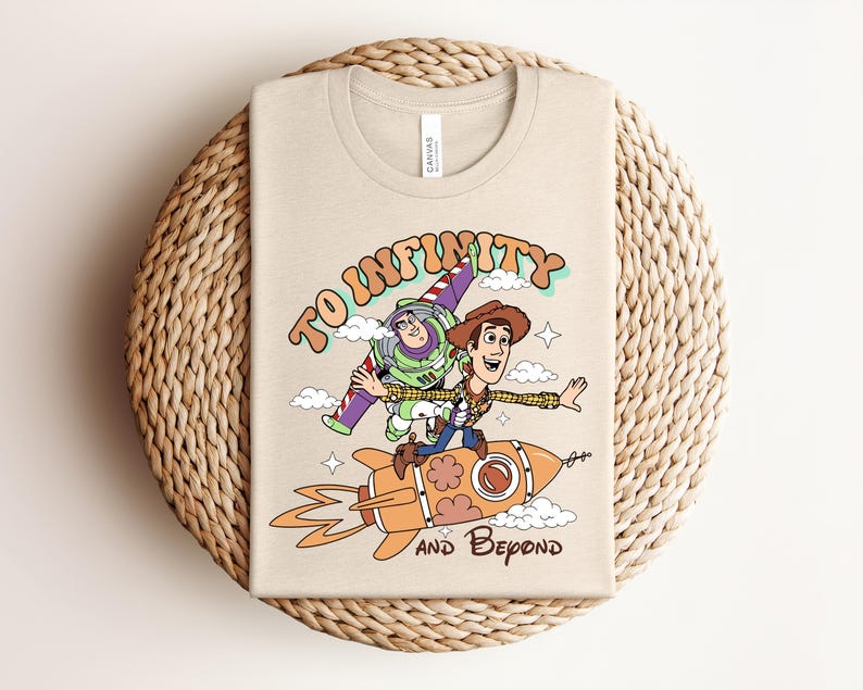Toy Story Buzz Lightyear Woody T-Shirt, To Infinity and Beyond Tee bild 9
