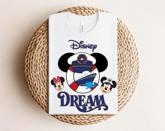 Disney Dream Cruise Shirt, Mickey Minnie Cruise Tee, Family Vacation T Shirt, Disney Nautical Shirt, Disney Trip Shirt, Custom Cruise Tee