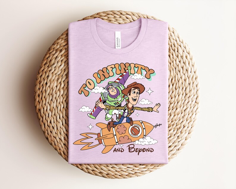 Toy Story Buzz Lightyear Woody T-Shirt, To Infinity and Beyond Tee bild 12