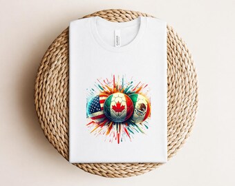 World Cup 2026 Shirt, USA Canada Mexico, Soccer Fan Tee, Football Host Gift, North American Tour, 2026 Soccer Shirt
