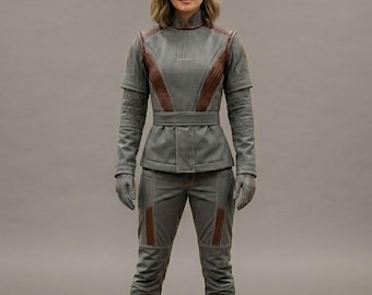 Mandalorian Brown Flight Suit Costume | Din Djarin Cosplay | Star Wars Inspired Bounty Hunter Armor Outfit