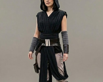 Rey Cosplay Costume The Rise of Sky walker Rey Jedi Outfit Full Set For women.