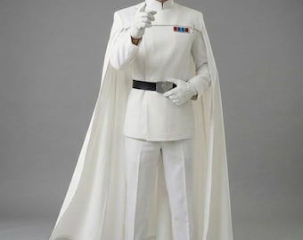 Star wars Inspired By White Imperial Officer  Costume with Leather Belt – Galactic Empire Officer Costume.