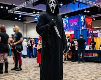 Star Wars Classic Screme-Style Horror Ghostface Cosplay Kostüm - Komplettes Slasher Robe & Maske Set