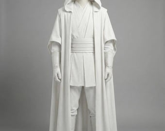 Starwars Inspired By Seigneur Sith Cosplay Costume Robe Jedi blanche Tunique Outfit