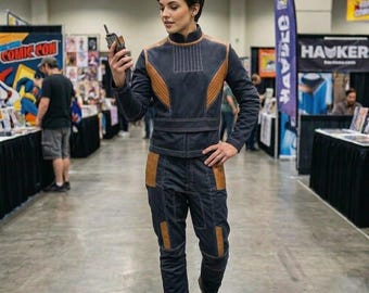 Star Wars Inspiriert Black Bo-Katan Kryze Cosplay Kostüm | Galaktischer Rüstungs-Mandalorianer-Cosplay-Anzug für Frauen.