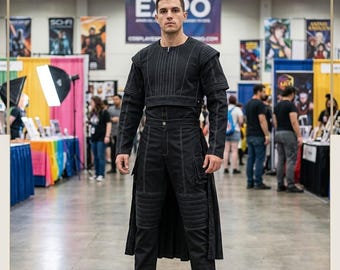 Déguisement cosplay Mandalorian Boba Fett Star Wars - Combinaison de vol noire, gilet et jupe