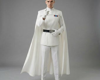 Star wars Inspired By White Imperial Officer  Costume with Leather Belt – Galactic Empire Officer Costume.