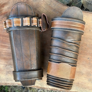 Starwars Inspired the Mandalorian Handmade Real Leather Leg Armour Package Men Cosplay Costume image 1