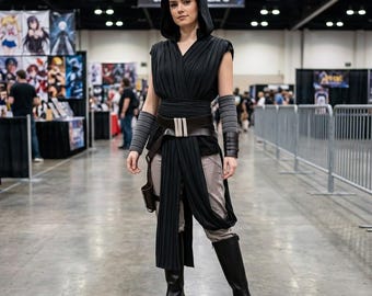Costume de cosplay Star Wars The Rise of Sky walker Rey Jedi Outfit Ensemble complet pour femme.