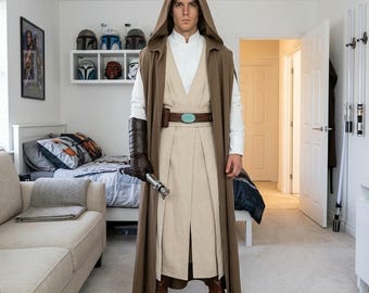 Star Wars inspiré des costumes de cosplay d'Obi-wan Kenobi | Combinaison de vol jedi mandalorien