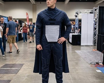 Combinaison de vol bleu mandalorien | Déguisement Cosplay Din Djarin | Cosplay d'armure de chasseur de primes inspiré de Star Wars