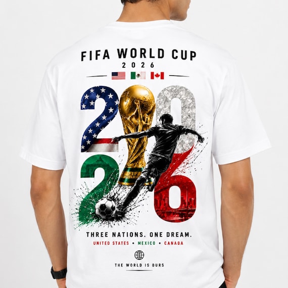 FIFA World Cup 2026 Png, Three Nations One Dream Sublimation, Soccer DTF Transfer, USA Mexico Canada Png, World Cup Trophy Png,