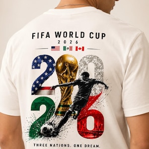 FIFA World Cup 2026 Png, Three Nations One Dream Sublimation, Soccer DTF Transfer, USA Mexico Canada Png, World Cup Trophy Png, image 1