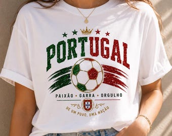 Portugal Soccer Glitter PNG, Sublimation Design, Portuguese Flag (Digital Download)